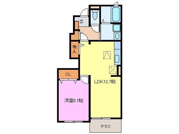 稲沢駅 徒歩13分 1階の物件間取画像